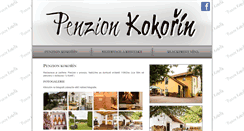 Desktop Screenshot of penzionkokorin.cz