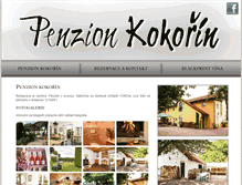 Tablet Screenshot of penzionkokorin.cz